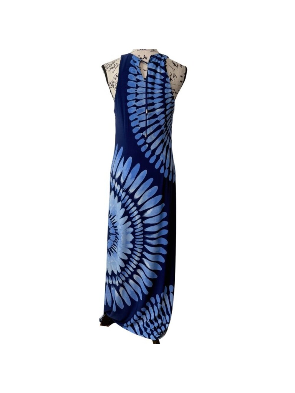 Tommy Bahama Womens Size S Aloha Burst Maxi Dress Blue Tie-Dye Beach Resort - Picture 4 of 8
